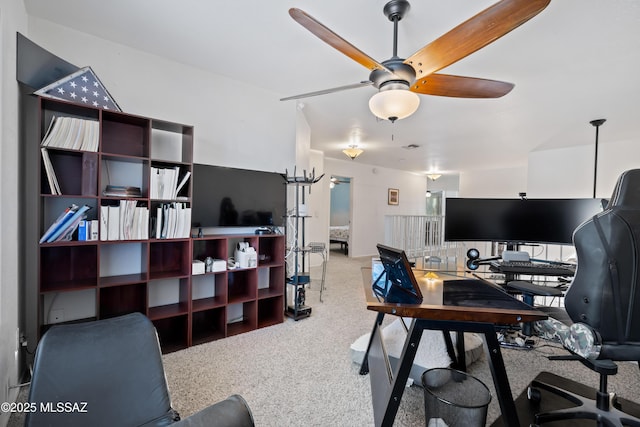 8014 S Wild Primrose Ave, Tucson, AZ 85747 - office with carpet floors and a ceiling fan