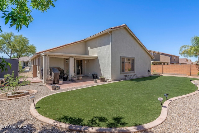 11042 W Case Way, Marana, AZ 85653 - rear view of house with stucco siding and a patio area