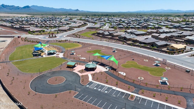 11042 W Case Way, Marana, AZ 85653 - aerial view of property and surrounding area with nearby suburban area and a mountainous background