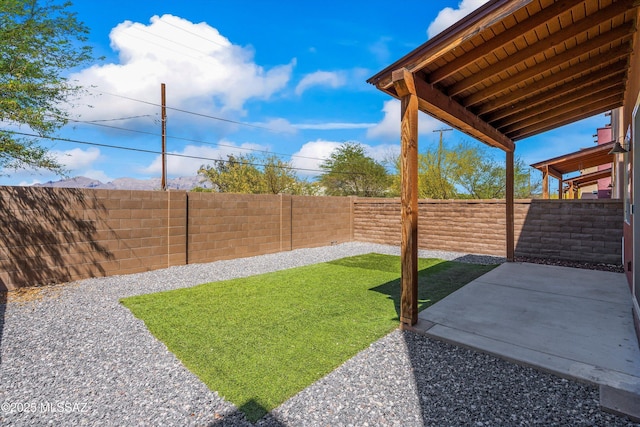 2868 N Silkie Pl, Tucson, AZ 85719 - view of yard featuring a fenced backyard and a patio