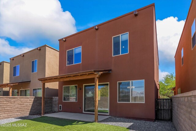 2868 N Silkie Pl, Tucson, AZ 85719 - rear view of property with a patio area, stucco siding, and fence