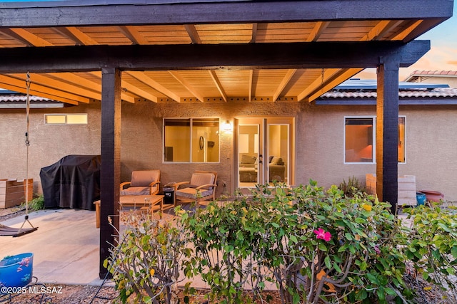 view of patio / terrace featuring grilling area