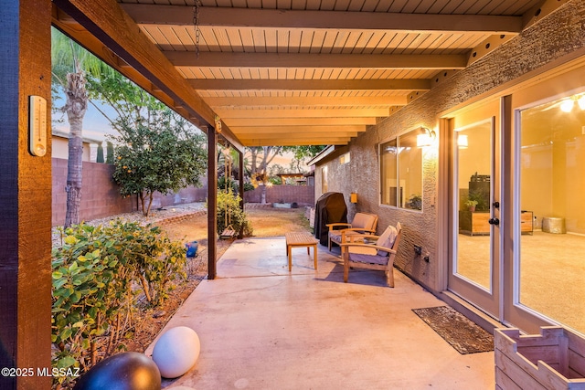 9696 E Paseo, San Rosendo, Tucson, AZ 85747 - view of patio / terrace featuring a fenced backyard