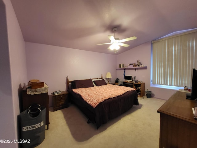 10161 E Queensgate Way, Tucson, AZ 85748 - bedroom with carpet flooring, ceiling fan, and lofted ceiling