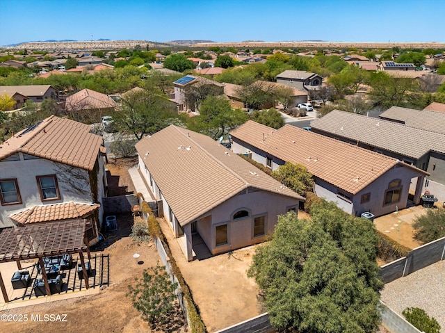 aerial view featuring a residential view