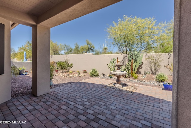 view of patio / terrace with a fenced backyard