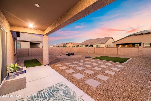 view of patio with a fenced backyard