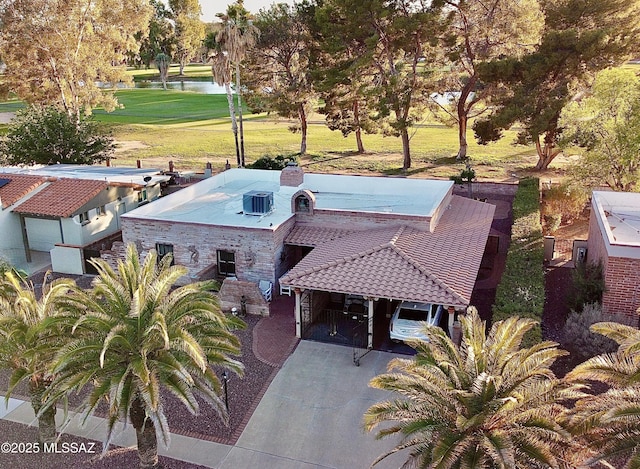 215 E Los Rincones, Green Valley, AZ 85614 - drone / aerial view with a water view and golf course view