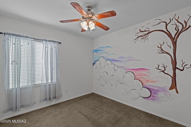 1020 E Wiley Squirrel Ln, Sahuarita, AZ 85629 - unfurnished room featuring a ceiling fan, baseboards, and carpet
