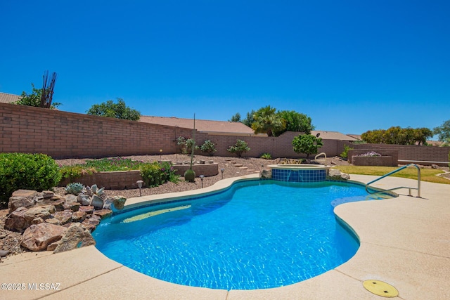2436 E Desert Pueblo Pass, Green Valley, AZ 85614 - view of swimming pool featuring a fenced in pool and a fenced backyard