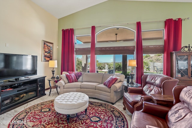 39930 S Mountain Shadow Dr, Tucson, AZ 85739 - living room featuring high vaulted ceiling