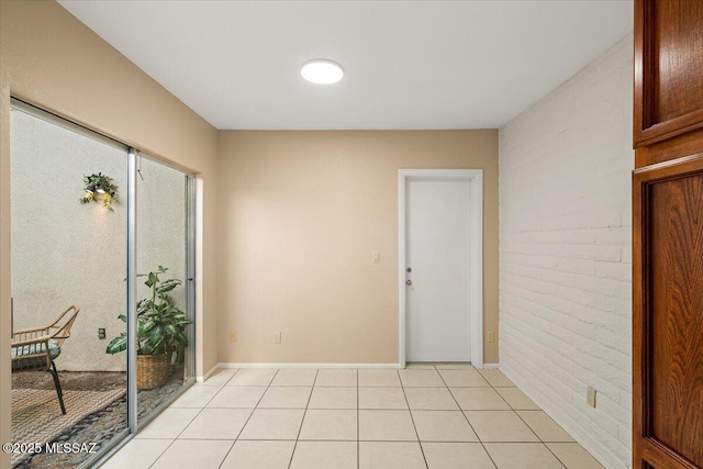 interior space featuring light tile patterned flooring