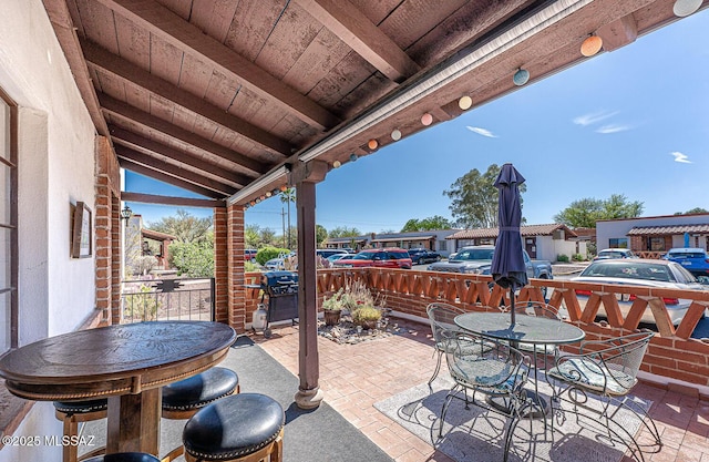 view of patio / terrace with area for grilling and outdoor dining space