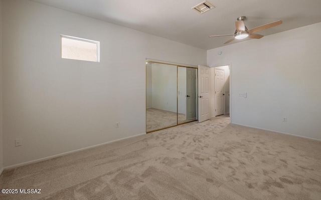 1448 E Mule Train Dr, Oro Valley, AZ 85755 - unfurnished bedroom featuring baseboards, visible vents, carpet, and a closet
