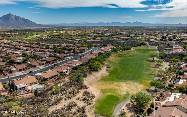 1448 E Mule Train Dr, Oro Valley, AZ 85755 - aerial view with a mountain view, golf course view, and a residential view