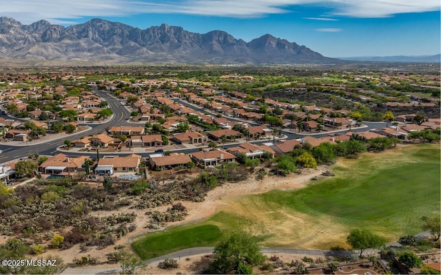 1448 E Mule Train Dr, Oro Valley, AZ 85755 - aerial view featuring a mountain view, golf course view, and a residential view
