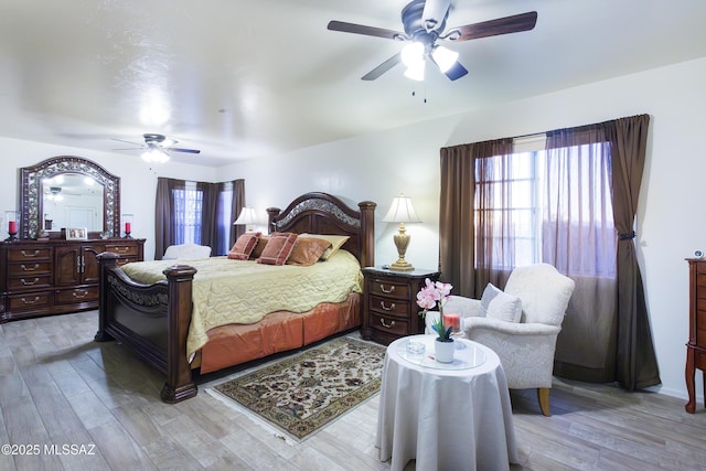 21 Kachina, Rio Rico, AZ 85648 - bedroom with a ceiling fan and light wood-style flooring