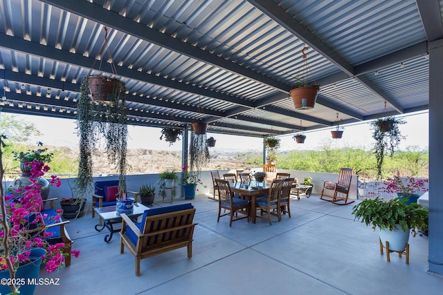21 Kachina, Rio Rico, AZ 85648 - view of patio featuring a pergola, outdoor lounge area, and outdoor dining space