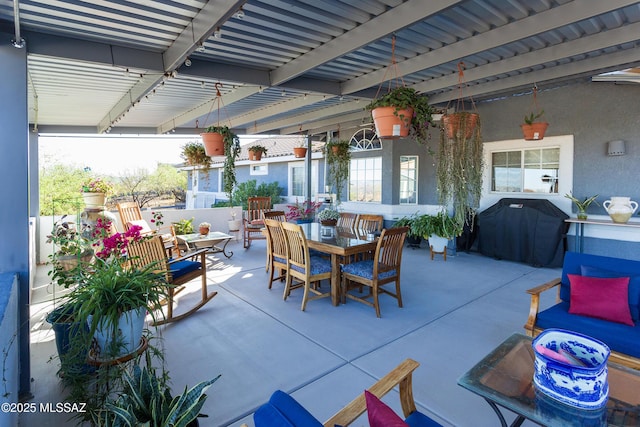 21 Kachina, Rio Rico, AZ 85648 - view of patio / terrace featuring grilling area and outdoor dining space