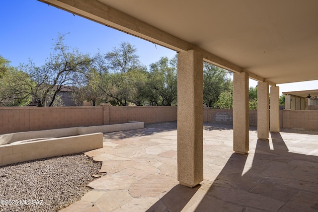 view of patio / terrace featuring a fenced backyard