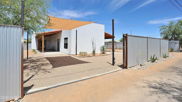 exterior space featuring fence