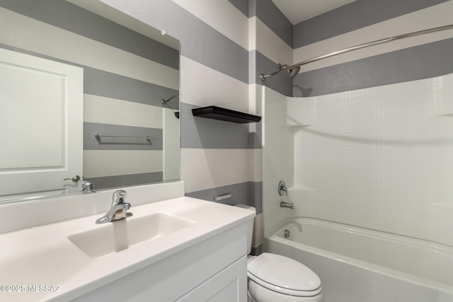 7688 S Via Perfecta, Tucson, AZ 85756 - bathroom featuring toilet,  shower combination, and vanity