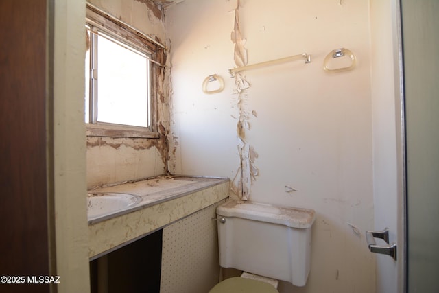 half bathroom featuring toilet