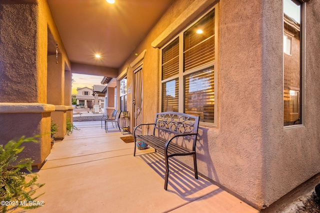 view of patio featuring covered porch