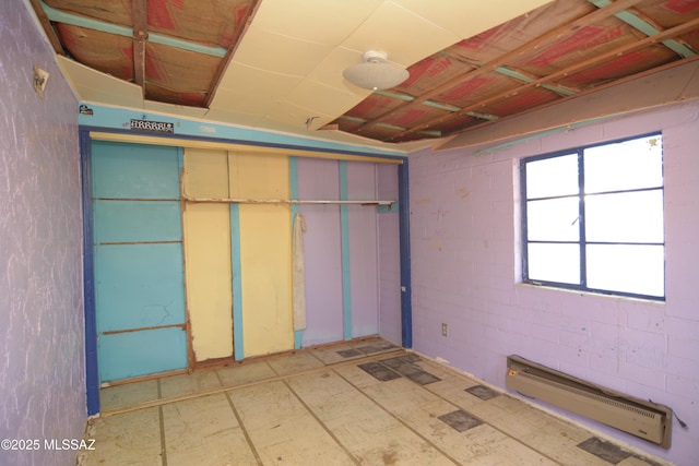 interior space with baseboard heating