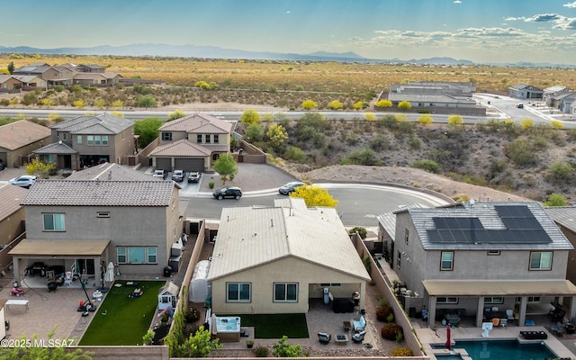 10199 S Pantano Knolls Dr, Vail, AZ 85641 - bird's eye view featuring a residential view and a mountain view