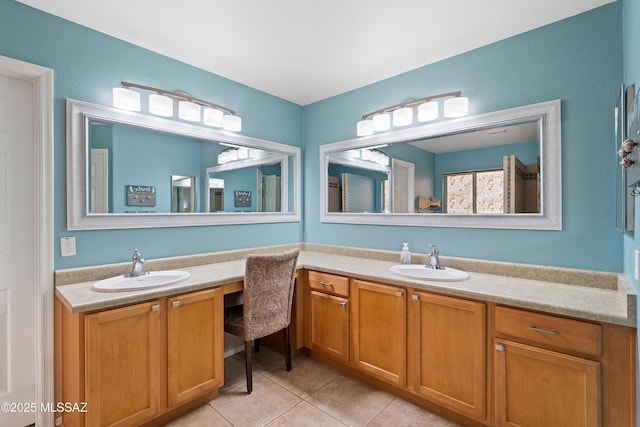 9949 N Blue Crossing Way, Tucson, AZ 85743 - bathroom with vanity and tile patterned floors