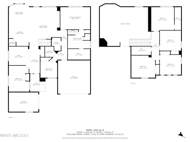 9949 N Blue Crossing Way, Tucson, AZ 85743 - floor plan / room layout