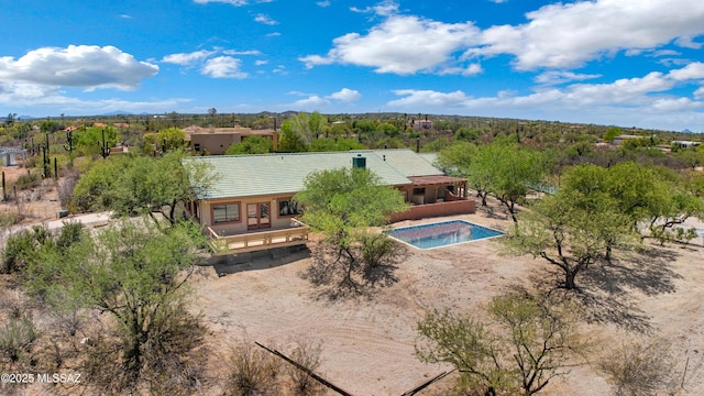12471 E Speedway Blvd, Tucson, AZ 85748 - aerial view of property and surrounding area featuring a pool