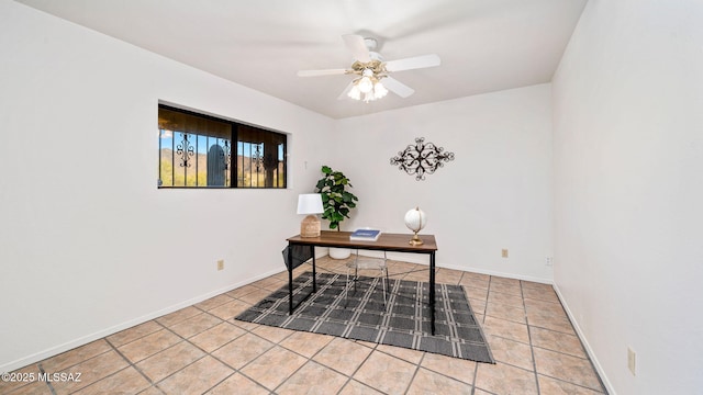 900 N Camino Del Codorniz, Tucson, AZ 85749 - office space featuring light tile patterned floors, a ceiling fan, and baseboards