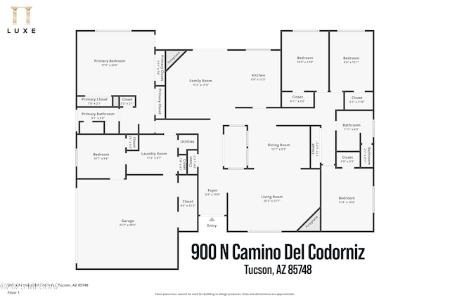 900 N Camino Del Codorniz, Tucson, AZ 85749 - floor plan / room layout