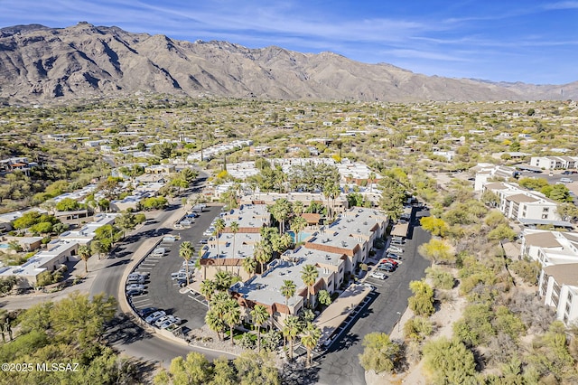 aerial view featuring a mountain view