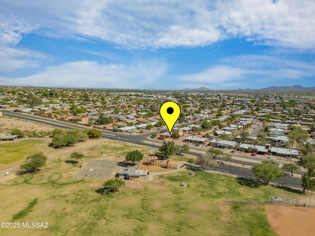 7571 N Rae Ave, Tucson, AZ 85741 - aerial perspective of suburban area featuring a mountain backdrop