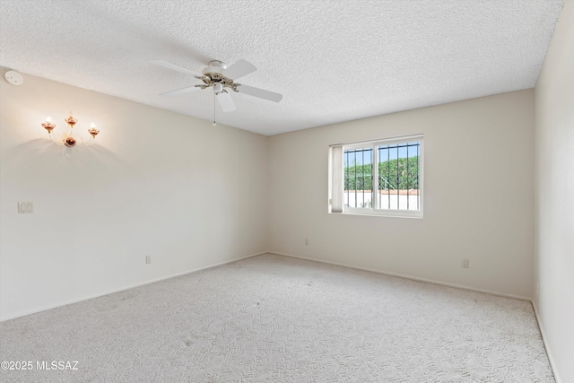 1011 N Placita Yoas, Green Valley, AZ 85614 - carpeted empty room with a ceiling fan, a textured ceiling, and baseboards