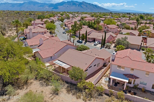 3564 W Sky Ridge Loop, Tucson, AZ 85742 - aerial view of property and surrounding area with mountains