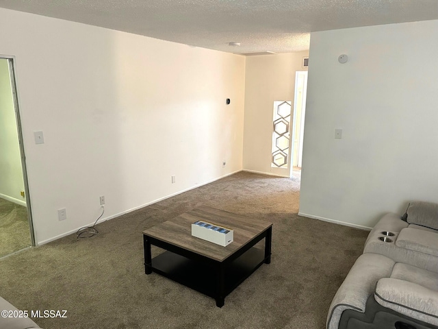 1470 S Palo Verde Ave, Tucson, AZ 85713 - living room with carpet flooring, a textured ceiling, and baseboards