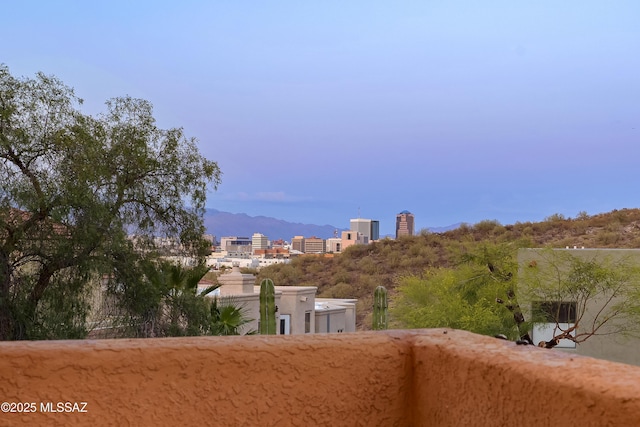 1408 W Kandy Ct, Tucson, AZ 85745 - view of yard featuring a mountain view, a balcony, and a view of city
