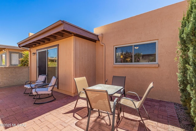 view of patio / terrace featuring outdoor dining space