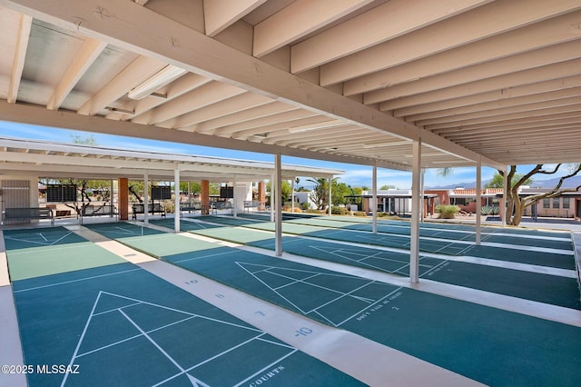 view of community with shuffleboard