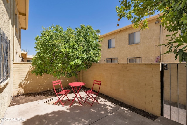 view of patio / terrace featuring a fenced backyard