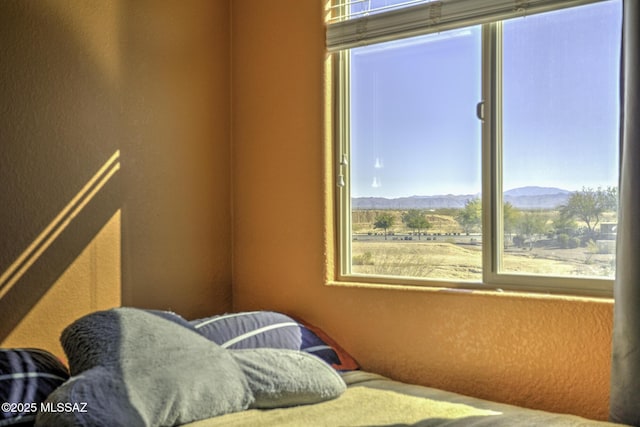 33925 S Alvarado St, Red Rock, AZ 85145 - bedroom featuring a textured wall and a mountain view