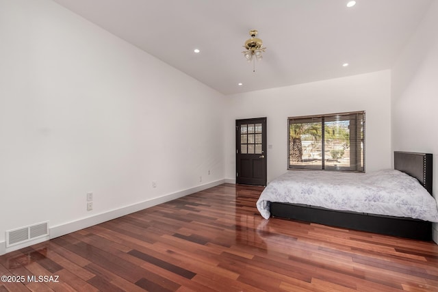 1330 W Panorama Rd, Tucson, AZ 85704 - bedroom featuring visible vents, recessed lighting, baseboards, and wood finished floors