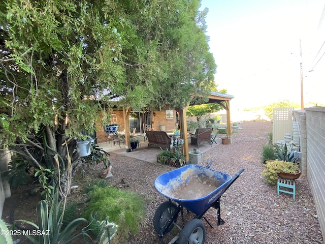 view of yard featuring a patio