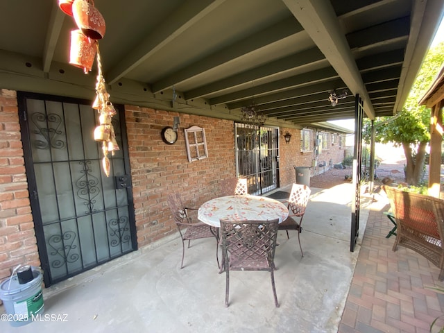 view of patio / terrace featuring outdoor dining space