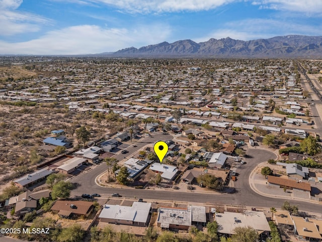 9453 E Pena Dr, Tucson, AZ 85730 - aerial view with a residential view and a mountain view