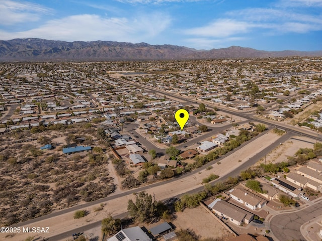 9453 E Pena Dr, Tucson, AZ 85730 - aerial view featuring a residential view and a mountain view